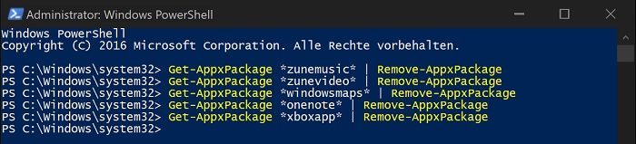 windows 10 powershell vorinstallierte apps deinstallieren entfernen loeschen deaktivieren