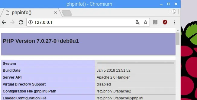raspberry pi webserver einrichten php mysql apache installieren