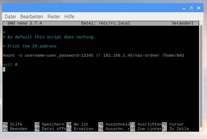 linux raspberry pi netzlaufwerk einbinden einrichten nas festplatte ubunbtu raspbian mounten