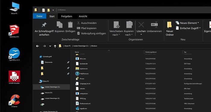 windows 10 schriftgröße text größe anpassen symbol anzeige darstellung winzig fehler bug 1903 update