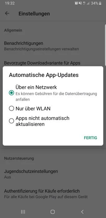 android updates nur mobilen internet verbindung wlan