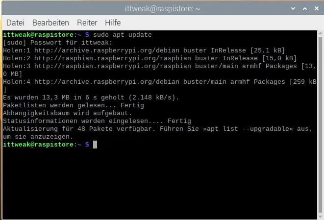 raspberry pi 4 absichern update ssh sicherheit nutzer user