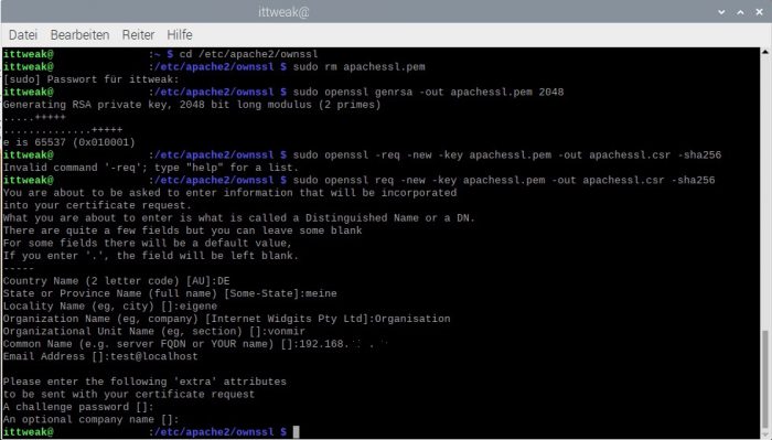 eigene ssl raspberry pi server apache wordpress installieren