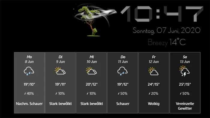 rainmeter plugin skin ittweak custom design windows 10 weather