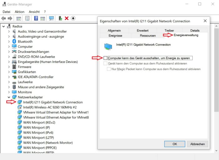 netzwerk und internet windows 10 abbruch sporadisch ausfall nicht erreichbar offline weg keine verbindung