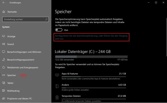 windows.old windows 10 speicherplatz freigeben ordner entfernen feature update