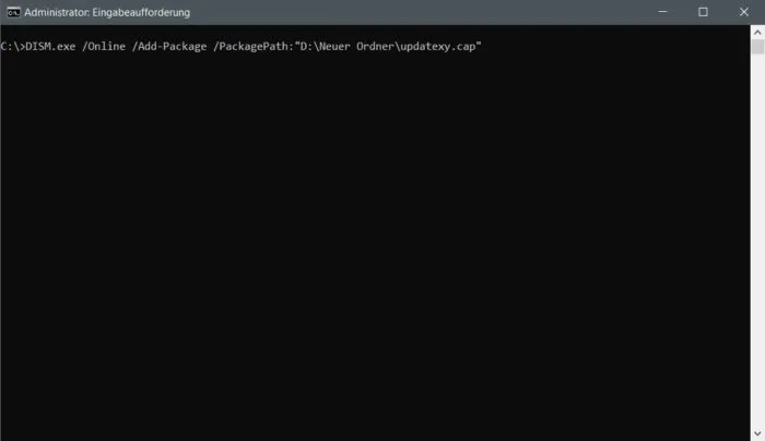 windows 10 11 cap install file update msu command prompt terminal dism