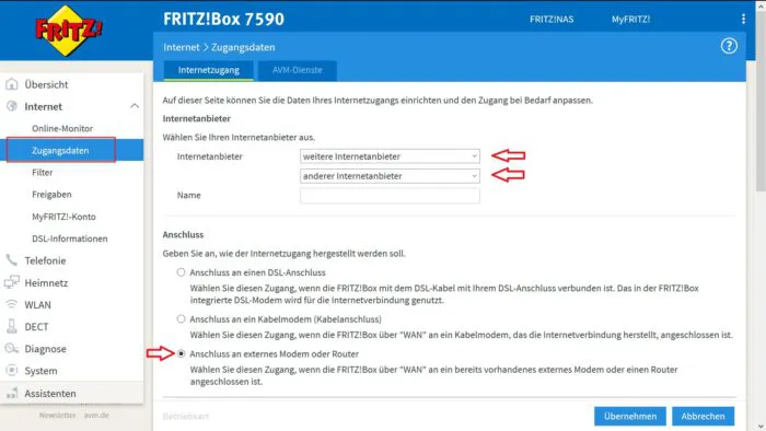 anmeldung verbindung zugriff nicht moeglich avm lan netzwerk web oberflaeche