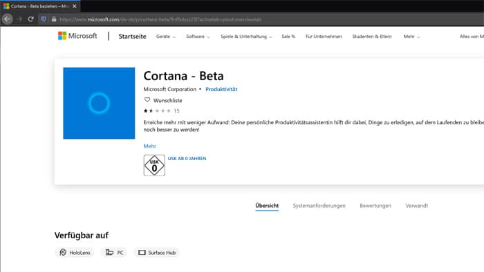 cortana-app deinstallieren entfernen loeschen windows 10 version 2004 20h1