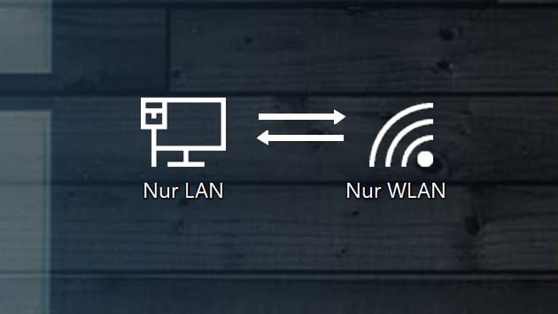zwischen wlan und lan wechseln