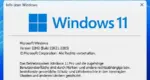 Windows 11 – Installierte Version und Build Nummer anzeigen