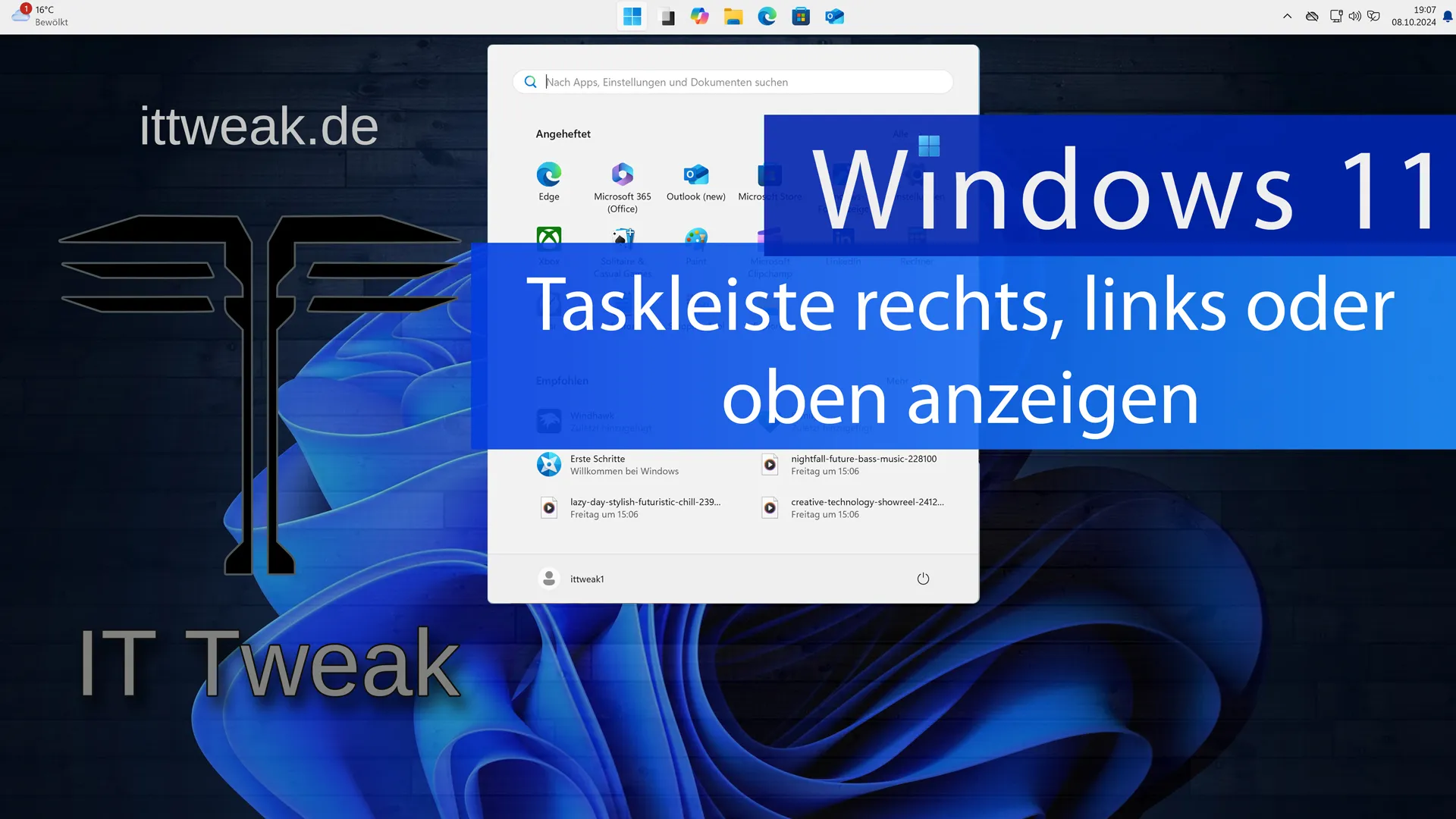 Mehr über den Artikel erfahren Windows 11 – Taskleiste links, rechts oder oben anzeigen lassen – So geht es