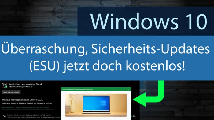 Windows 10 ESU Security Sicherheit Update kostenlos gratis