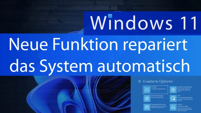 quick machine recovery windows 11 reparatur reparieren system winre