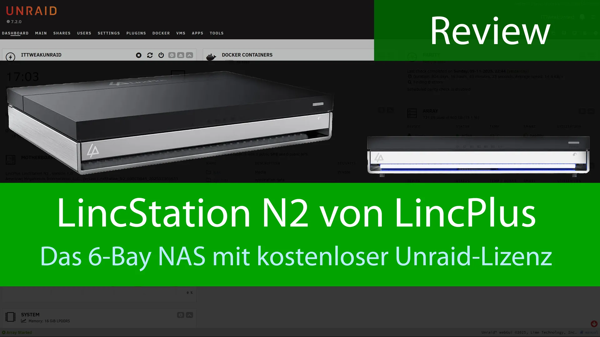 LincStation N2 – Review des 6 BAY NAS von LincPlus – Gratis Unraid Lizenz – RGB-Einstellungen