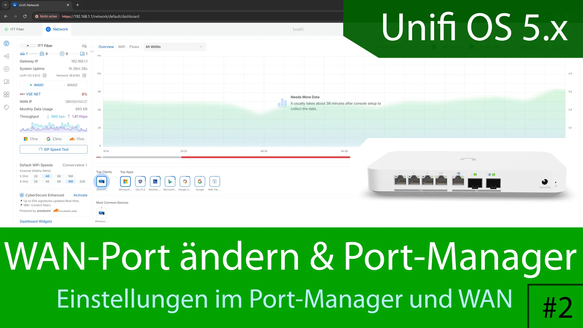 Mehr über den Artikel erfahren Unifi OS 5.x – WAN-Port ändern und Einstellungen im Port-Manager (im Beispiel mit UCG Fiber)