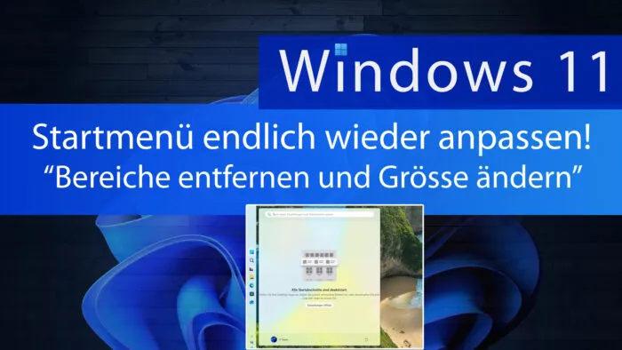 windows 11 startmenü anpassen